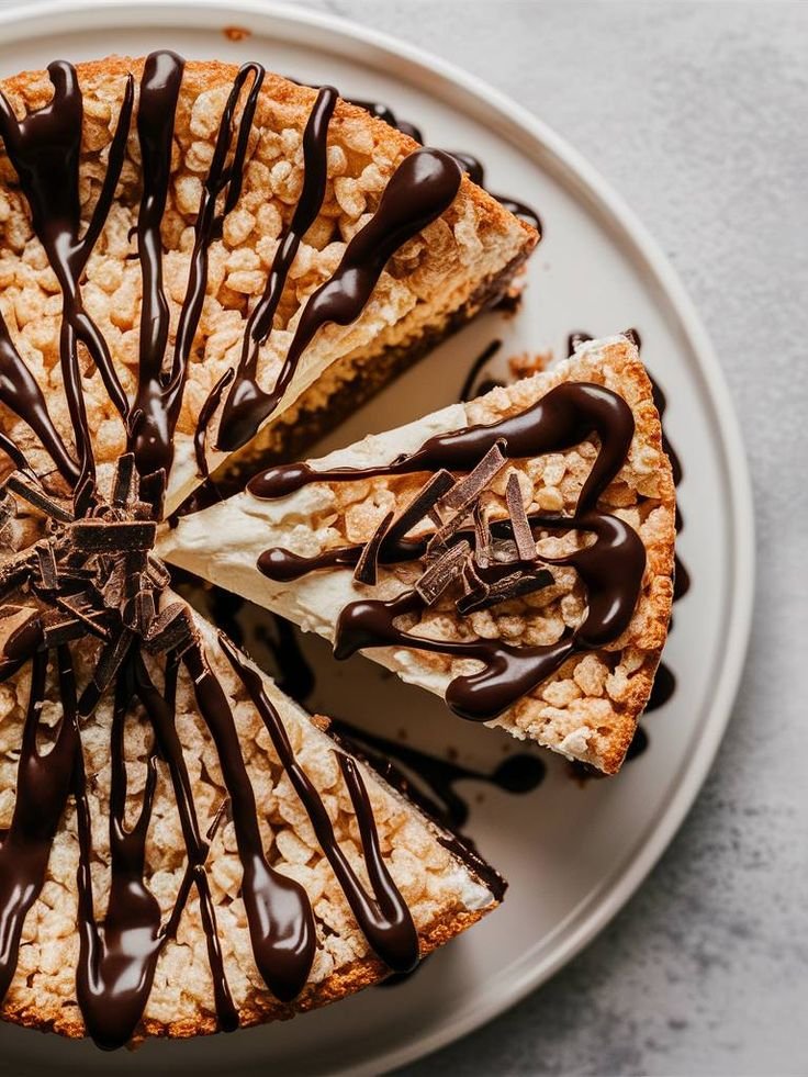 Rice Krispy Treat No-Bake Cheesecake