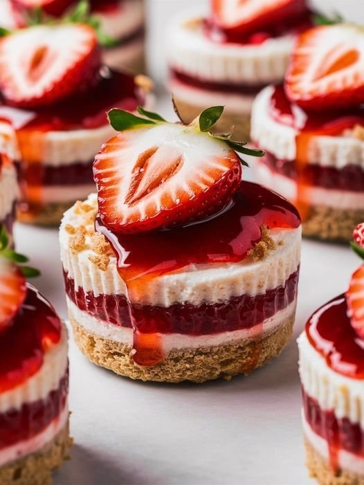 Mini Strawberry Cheesecakes