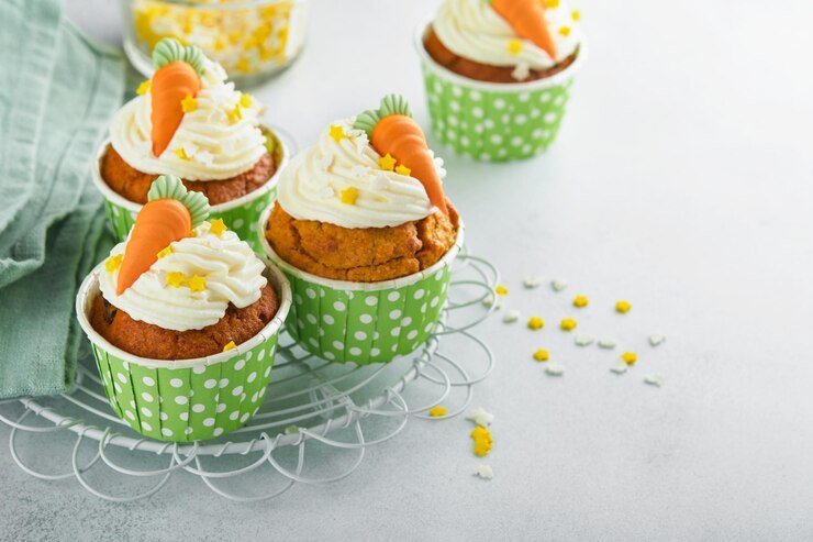 Carrot Cake Muffins with Cream Cheese Icing