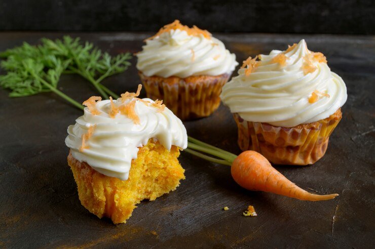 Carrot Cake Muffins with Cream Cheese Icing