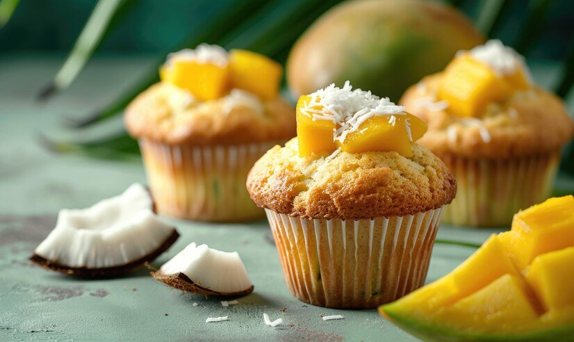 Vegan Mango Coconut Muffins