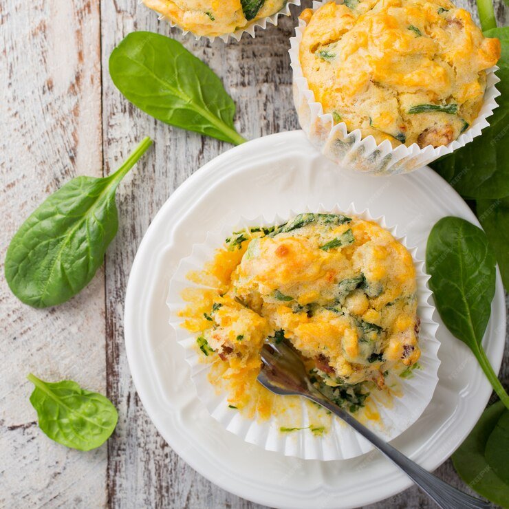 Spinach Cheese Egg Muffins Recipe