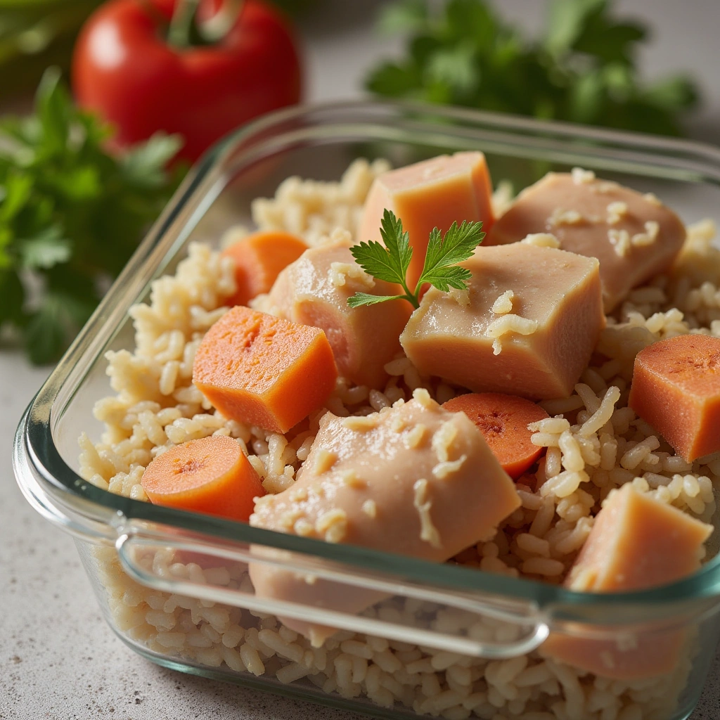 Easy Homemade Puppy Food Recipe: Chicken and Rice Bowl